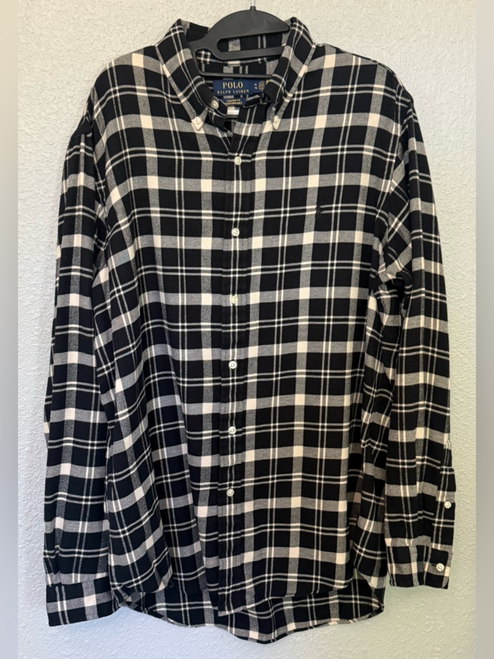 Polo Ralph Lauren Custom Fit Performance Flannel L/S Shirt size XL